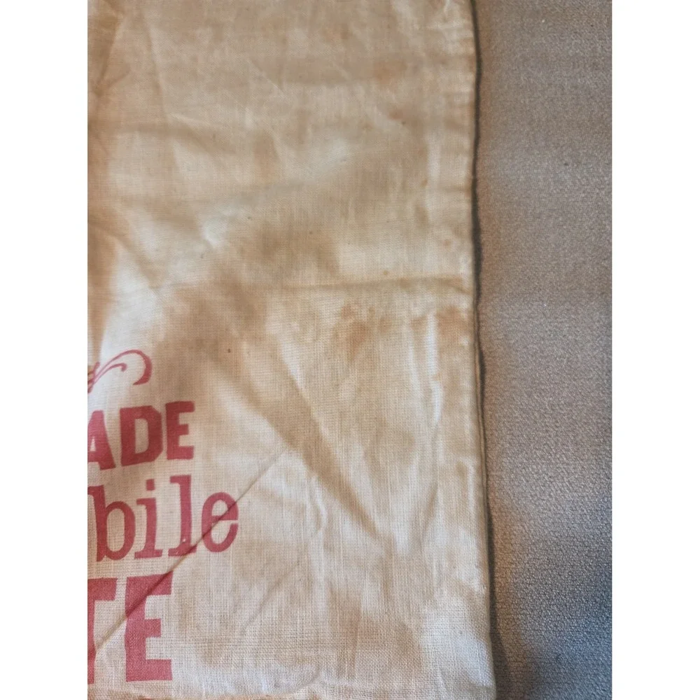 Rare Antique 1910s Waters Pierce Oil Co Automobile Waste Cloth Bag Sign Petrolia